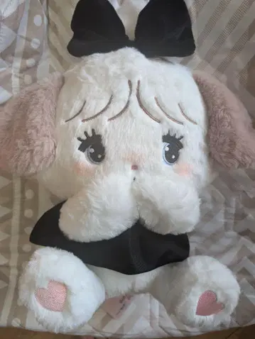 mikko BLACK RIBBON BIG 봉제 인형 수플레