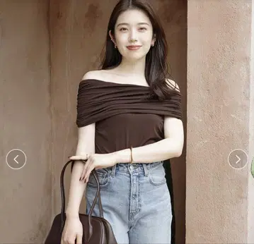 아뉴앙스 시어 오프숄더 개더 컷 상의 BRW 프리 사이즈