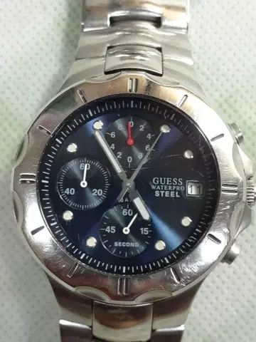 GUESS 스테인리스 스틸 손목시계