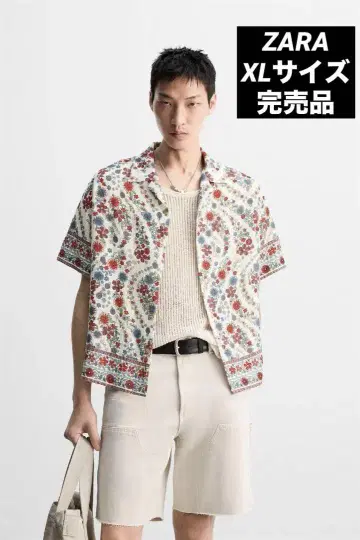 ZARA 자라 플라워 무늬 셔츠 M 완판템