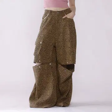 judin 3way lace design wide denim pants