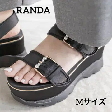 RANDA 펄 버클 볼륨 밑창 스포츠 샌들 M 사이즈