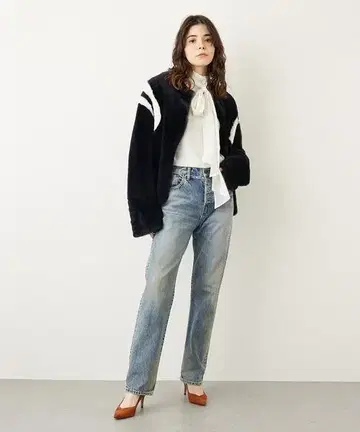 Whim Gazette 올드 코튼 스트레이트 데님 28