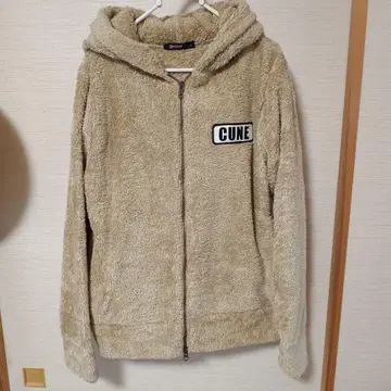 초레어 CUNE 플리스 후드티 L 베이지