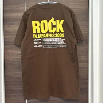 ROCK IN JAPAN FES 2004 로킨 브라운 t셔츠