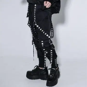 렘렘 로고 벨트 카고 팬츠