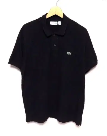 라코스테 CLASSIC FIT 블랙 반팔 피케 셔츠 US XXL