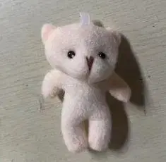 소형 곰 봉제인형, 옅은 핑크색