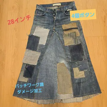 juicy couture jeans 패치워크풍 스커트 데미지 28