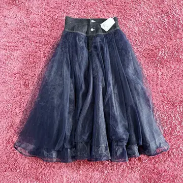 [WILLSELECTION] 데님 절개 볼륨 튤 스커트 새상품