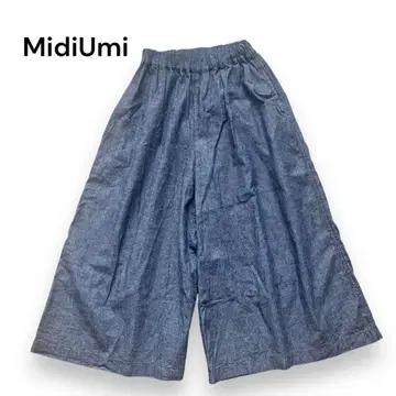 MidiUmi 인디고 가우초 팬츠 코튼 린넨 2