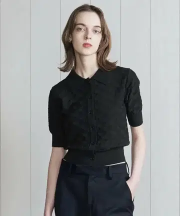 H beauty&youth 하트 자카드 가디건