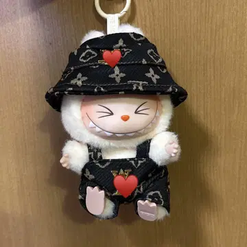 LABUBU 라부부 봉제 인형 옷 블랙 점프수트