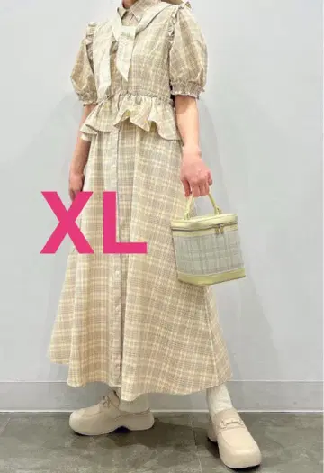 지유 rokh 셔츠 원피스 (5분 소매) XL