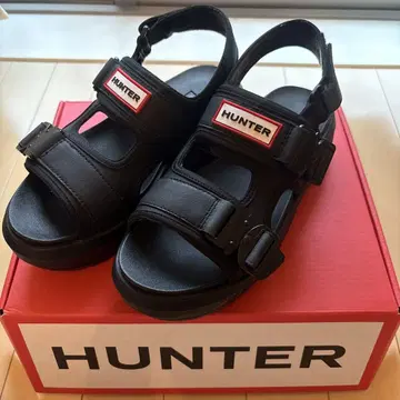 Hunter 여성용 시티 리벨 네오 가죽 버클 샌들