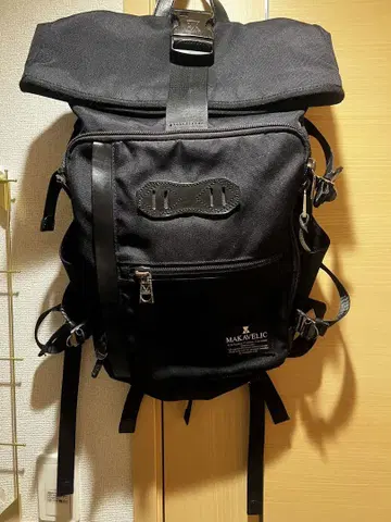 MARKAVILC 블랙 롤탑 백팩