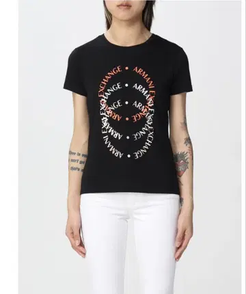 Armani Exchange 블랙 티셔츠 아르마니 익스체인지