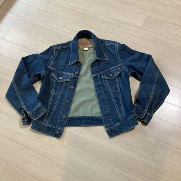 EDWIN 블루 데님 자켓 X-Small
