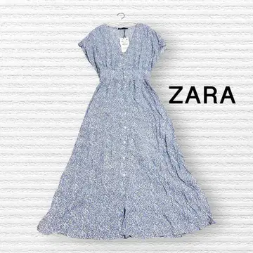 택 포함 미사용 ZARA 자라 플라워 프린트 반팔 원피스 미니 꽃무늬