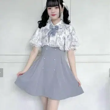 ROJITA / 로지타 세퍼레이트 케이프 원피스 블루