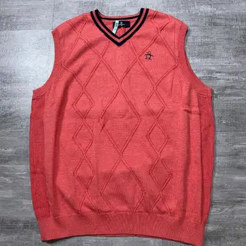 새상품급 Munsing Wear 먼싱웨어 골프 니트 베스트 핑크