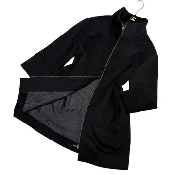 Theory luxe 80 집업 울 코트 롱 기장 38 블랙