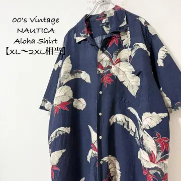 00s NAUTICA/노티카 아로하/오픈 카라 셔츠 네이비/네이비 2XL