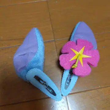 디즈니 스티치 헤어핀 머리핀 하이비스커스 귀 패