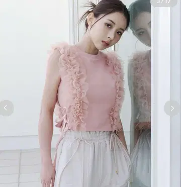 스나이델 슬리브리스 튤 컷 TOPS snidel