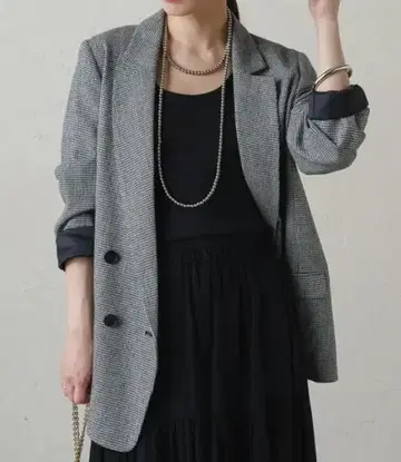 [ Loungedress ] 정가 25300엔 체크 더블 자켓