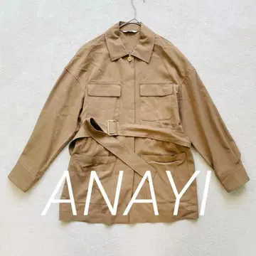 ANAYI 아나이 일본제 벨트 사파리 자켓 코튼 사이즈 34