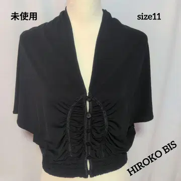 미사용 HIROKO BIS 블랙 숏 기장 가디건