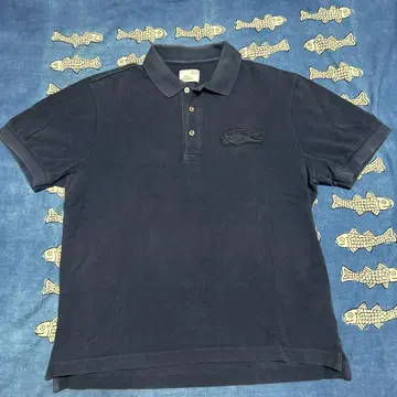 LACOSTE 빈티지 워시 피케 셔츠 사이즈 4 빅 와니