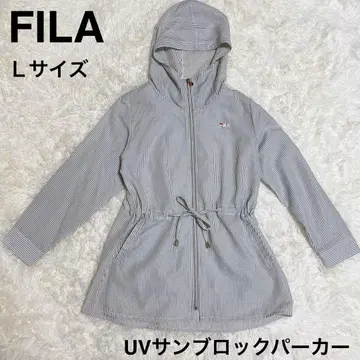 새상품급 FILA 휠라 UV 선블록 후드티 라이트 그레이 L 사이즈