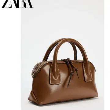 ZARA 브라운 핸드백 숄더 스트랩 포함