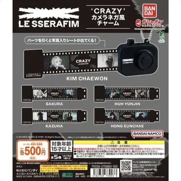 LE SSERAFIM CRAZY 카메라 네거티브 필름풍 참 전5종 세트