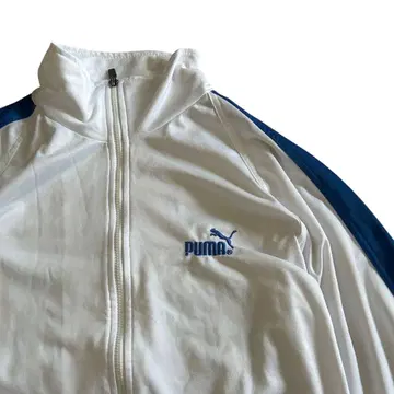 PUMA 트랙 재킷 저지 화이트/블루 y2k