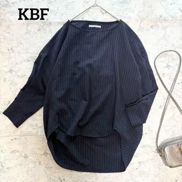 [KBF] KBF 빅 실루엣 스트라이프 셔츠 네이비 넉넉한 핏