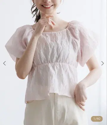papillon puff blouse~파피용 퍼프 블라우스 flower