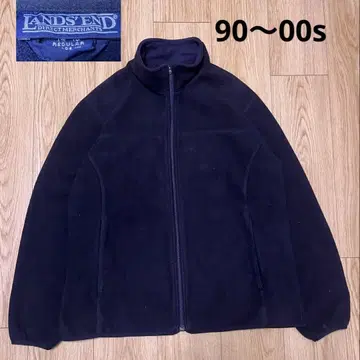 90s~00s LAND'S END Fleece Jacket black