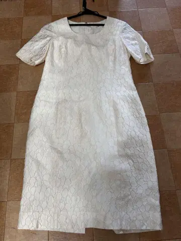 pierre cardin 아이보리 반팔 원피스