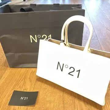 미사용 택 포함 N21   핸드백 가죽 화이트