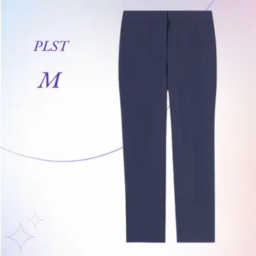 PLST 플라스테 / 스틱 팬츠 네이비 스트레치 센터 프레스