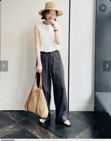 Spick and Span 개더 치노 그레이 38