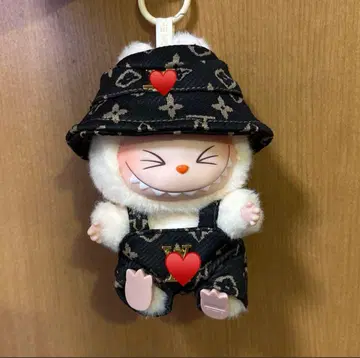 LABUBU 라부부 봉제인형 옷 블랙 점프수트