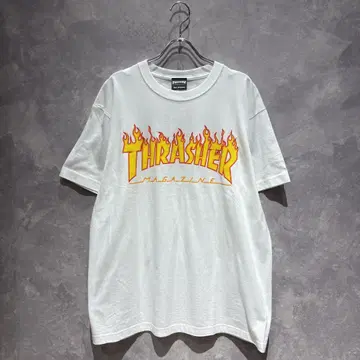 [무료배송] 택 포함 미사용 새상품 THRASHER 트레셔 프린트 티셔츠