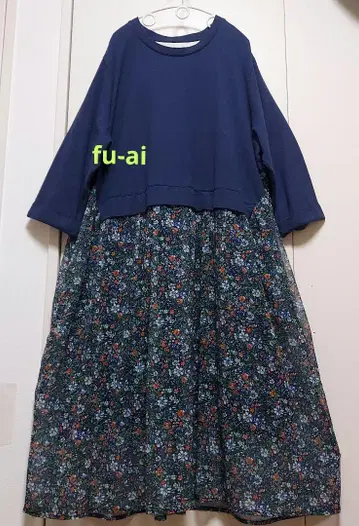 fu-ai 드럭 스토어즈 절개 원피스 꽃무늬