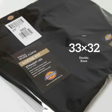 33 x 32 [새상품 미사용] 디키즈 더블니 85283 BLACK