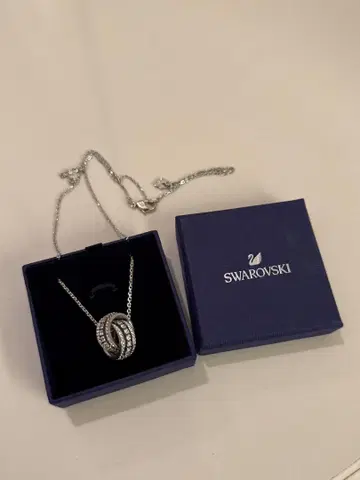 Swarovski 더블 링 목걸이