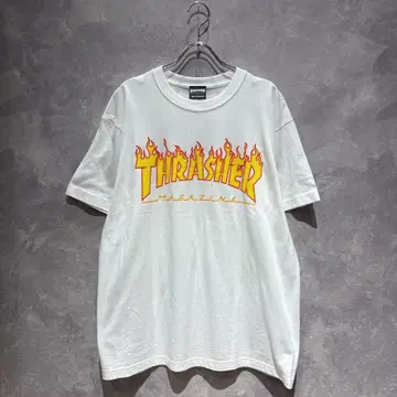 [무료배송] 택 포함 미사용 새상품 THRASHER 트레셔 프린트 티셔츠